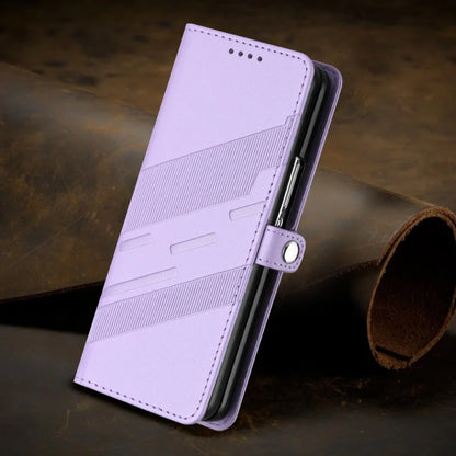 Thin Suede Leather Purse Phone Case for Samsung Galaxy Z Fold 7 6 5 4 3 Fold6 Fold5 Fold4 Fold3 Flip Stand Wallet Card Cover Bag