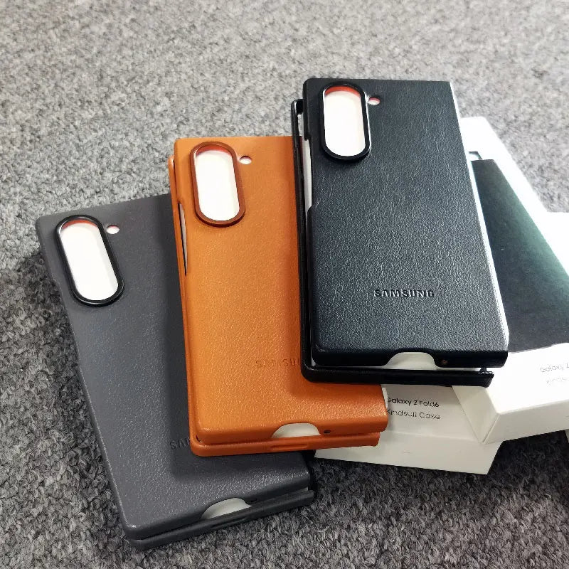 Samsung Galaxy Z Fold 6 Fold6 Case High Quality PU Leather Cover Full Back Protective Shell for Galaxy z fold 6 fold6 Phone Case