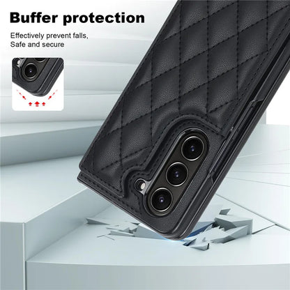 Leather Wallet Card Phone Case for Samsung Galaxy Z Fold 6 5 4 3 Fold6 Fold5 Fold4 Fold3 Shockproof Flip Stand Cover Hoesje Etui