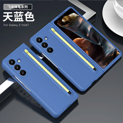 Front and Back Full Cover for Samsung Galaxy Z Fold 7 5G Fold 6 SE 5 4 3 Mobile Phone Case+Screen Film Integrated with Stylus