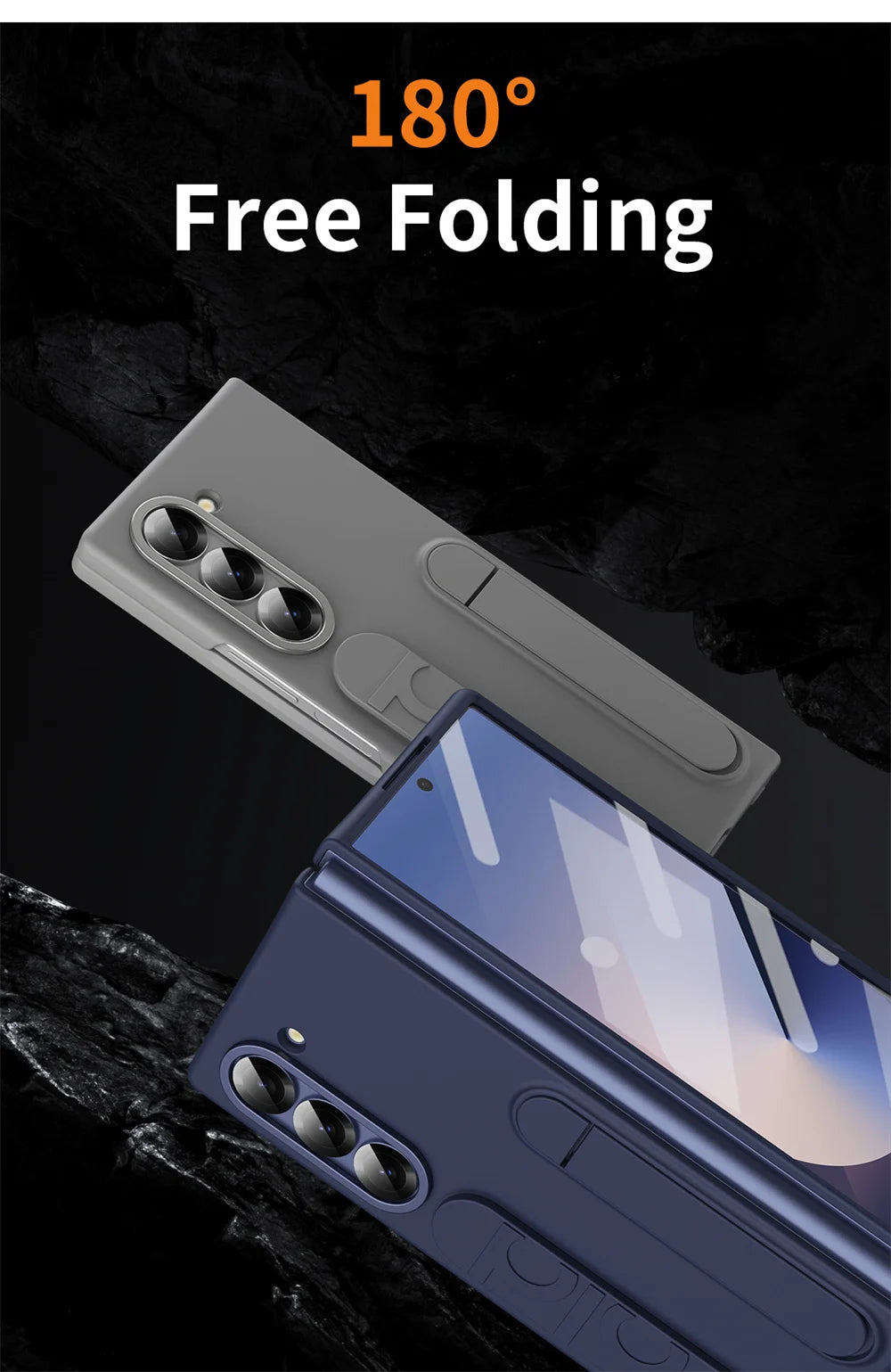 Luxury Wristband Invisible Bracket Case for Samsung Galaxy Z Fold 6 5 4 3 7 fold6 Hand Wrist Strap Folding Stand Silicone Cover