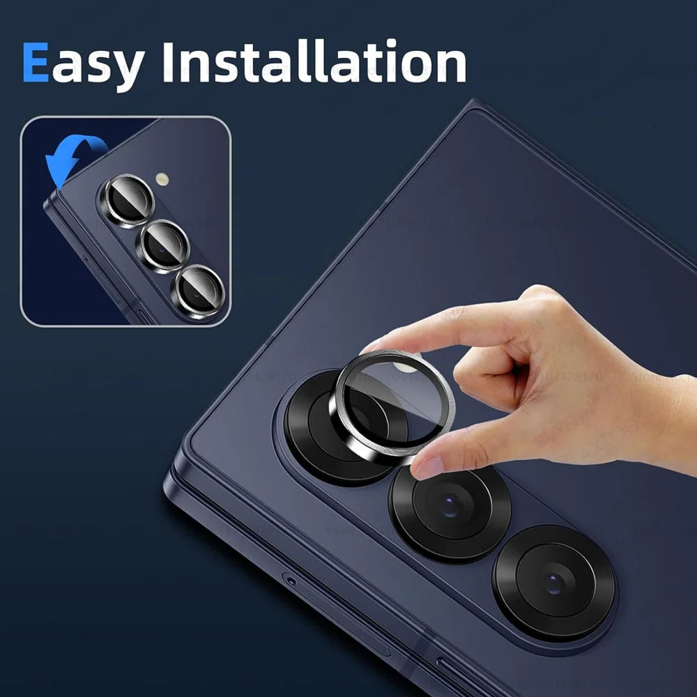 Z Fold 6 7 Camera Ring For Samsung Galaxy Z Fold6 5G Back Metal Lens Glass Case ZFold6 ZFold7 Fold7 Camera Cover Cap Accessories