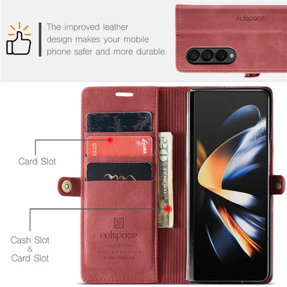 Retor Magnetic Leather Wallet Card Slots Phone Case for Samsung Galaxy Z Fold 7 6 5 4  Fold6 Fold5 Fold4 Flip Stand Cover Bag