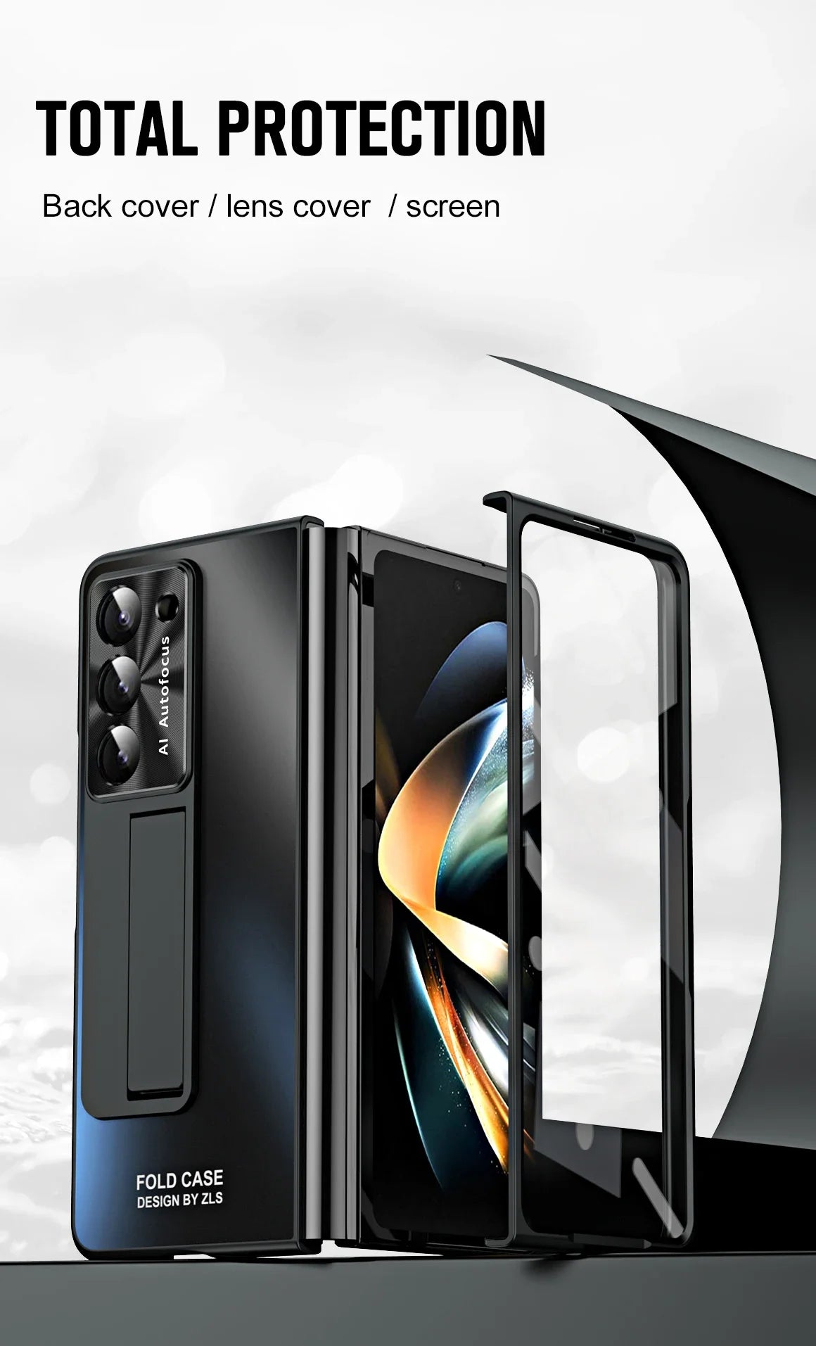 with Screen Protector Pen Phone Case for Samsung Galaxy Z Fold 7 6 5 4 3 Kickstand Skin Texture Scrub Fine Hole Polishing Glass