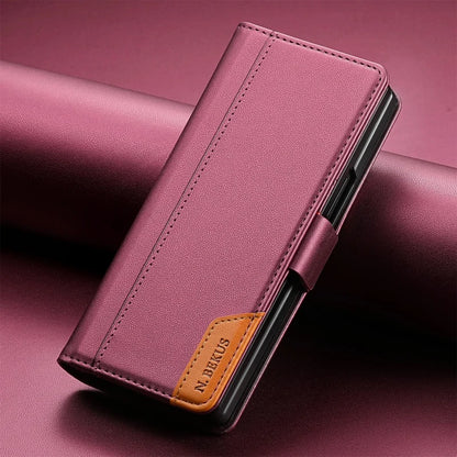 Luxury Magnetic Anti-theft Brush Leather Wallet Card Slot Phone Case for Samsung Galaxy Z Fold 7 6 5 4 3 Purse Holder Cover Etui