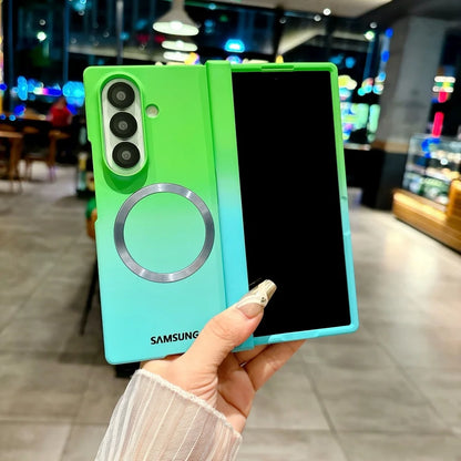 Matte Ultra Slim Liquid Silicone For Magsafe Wireless Charge Fold Phone Case For Samsung Z Fold 7 6 5 4 3 Anti Drop Bumper Cover