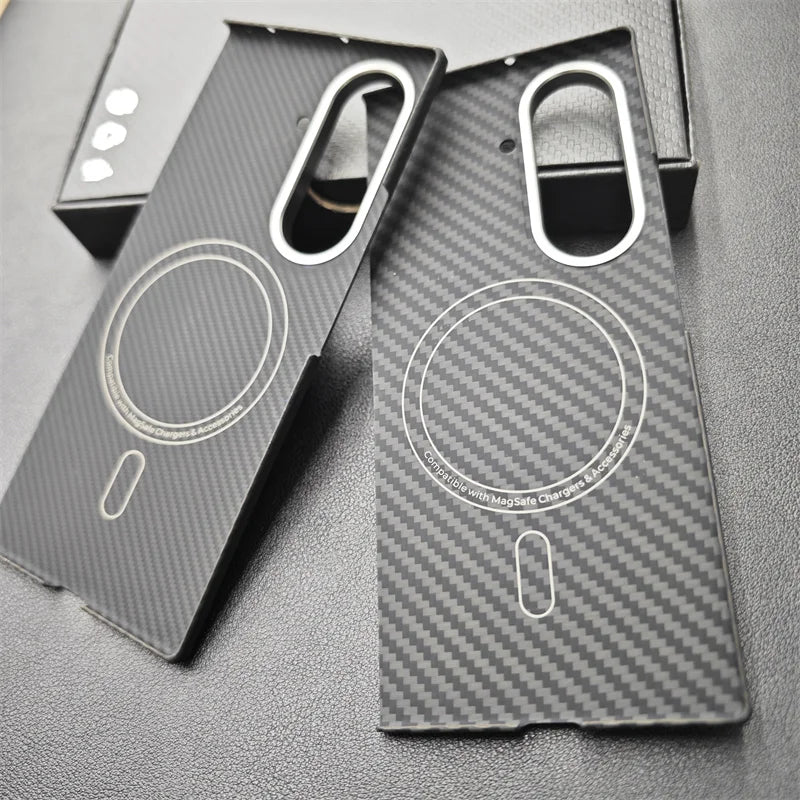 Magnetic Aramid Case For Samsung Galaxy Z Fold 7, Carbon Fiber Case For Magsafe, Mobile Phone Accessories