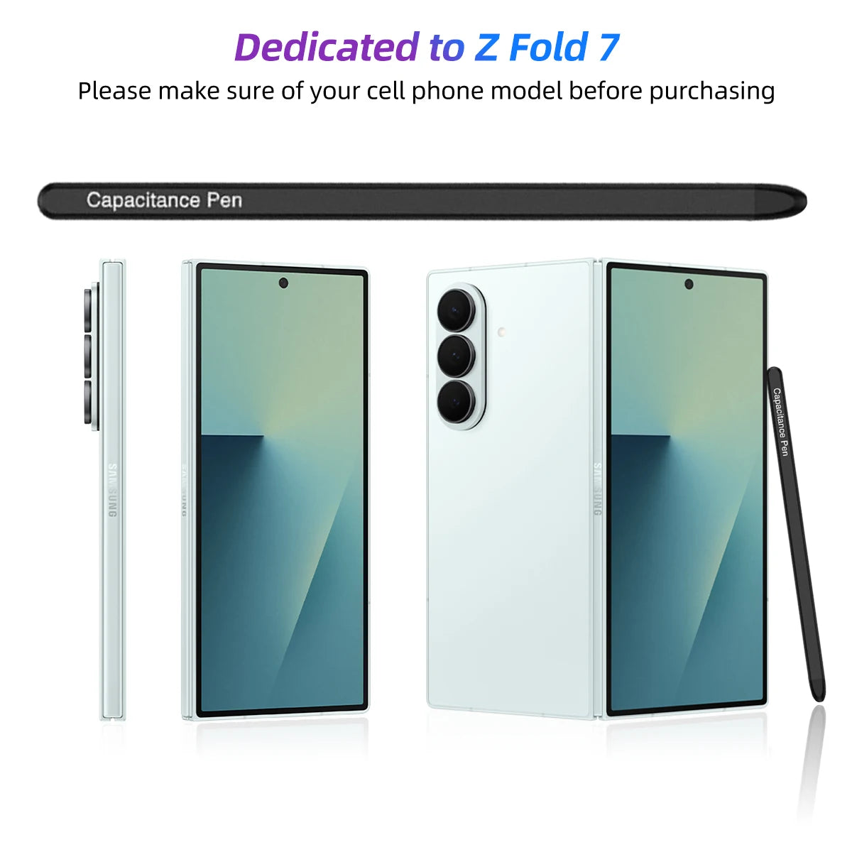 Fonken ﻿For Samsung Galaxy  Z Fold 7 Stylus Pen Fold Edition Replacement for Samsung Galaxy Z Fold 7 S Pen With Pen Slot