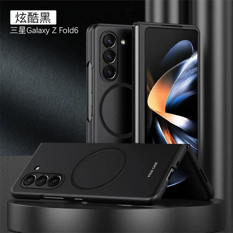 Ultra Thin Folding Skin Mobile Phone Case For Samsung Galaxy Z Fold 7 Magnetic Suction PC Matte Bumper Hard Cover