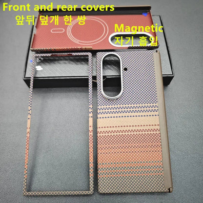 Magnetic Aramid Case For Samsung Galaxy Z Fold 7, Carbon Fiber Case For Magsafe, Mobile Phone Accessories