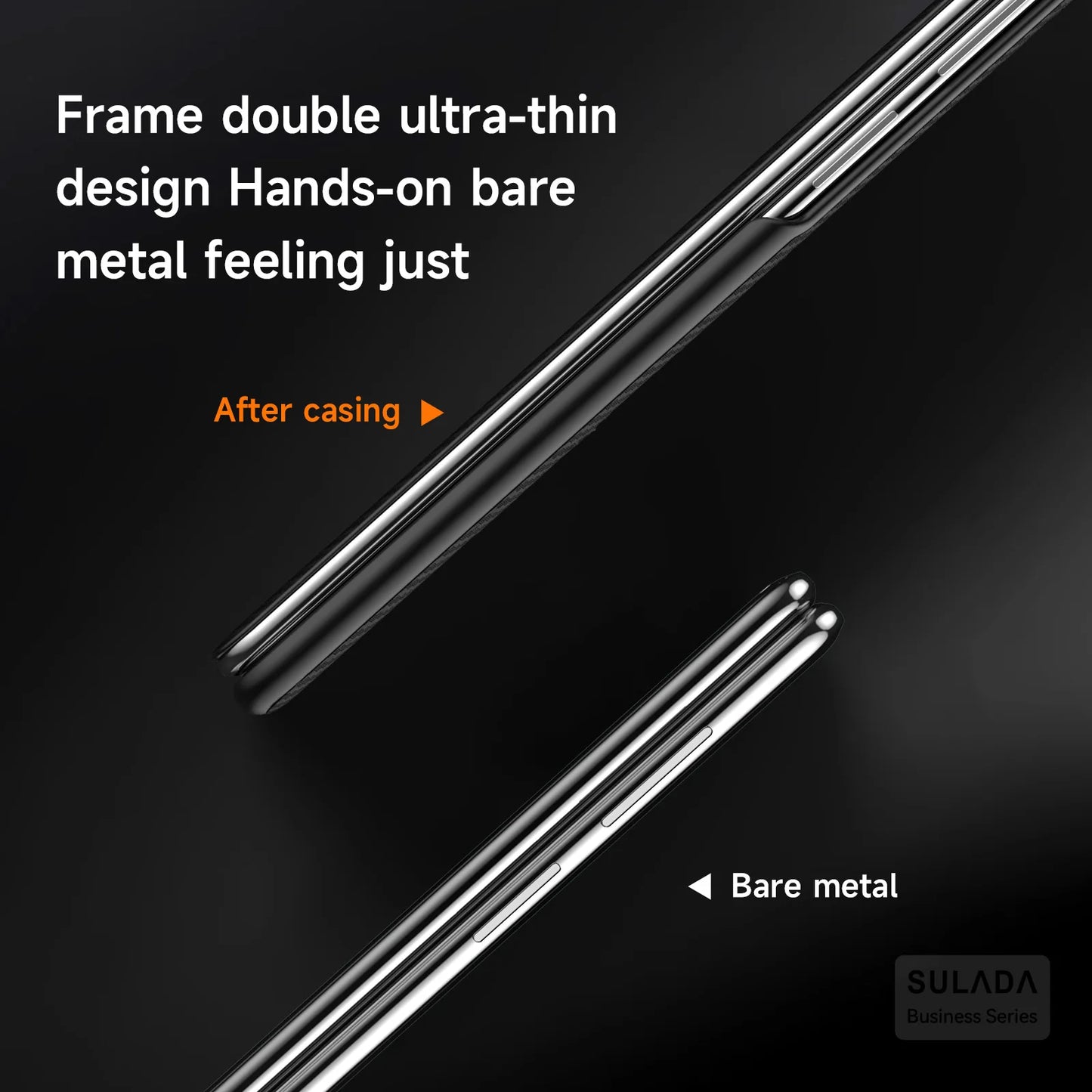 Carbon Fiber Magsafe Flip Case for Z Fold 7/6 – Leather Business Window View