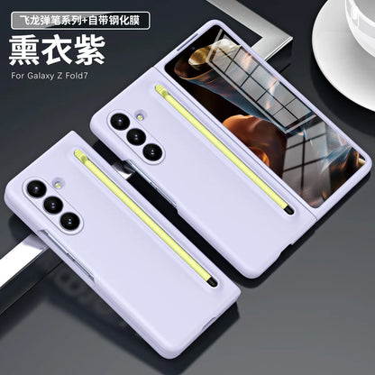 Front and Back Full Cover for Samsung Galaxy Z Fold 7 5G Fold 6 SE 5 4 3 Mobile Phone Case+Screen Film Integrated with Stylus