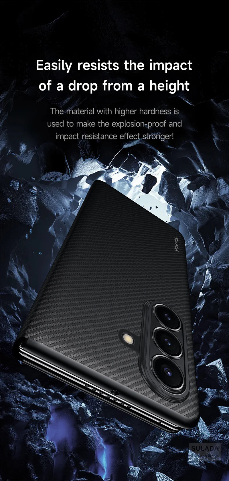 Carbon Fiber Magsafe Flip Case for Z Fold 7/6 – Leather Business Window View