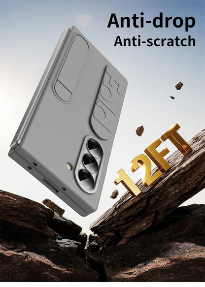 Luxury Wristband Invisible Bracket Case for Samsung Galaxy Z Fold 6 5 4 3 7 fold6 Hand Wrist Strap Folding Stand Silicone Cover