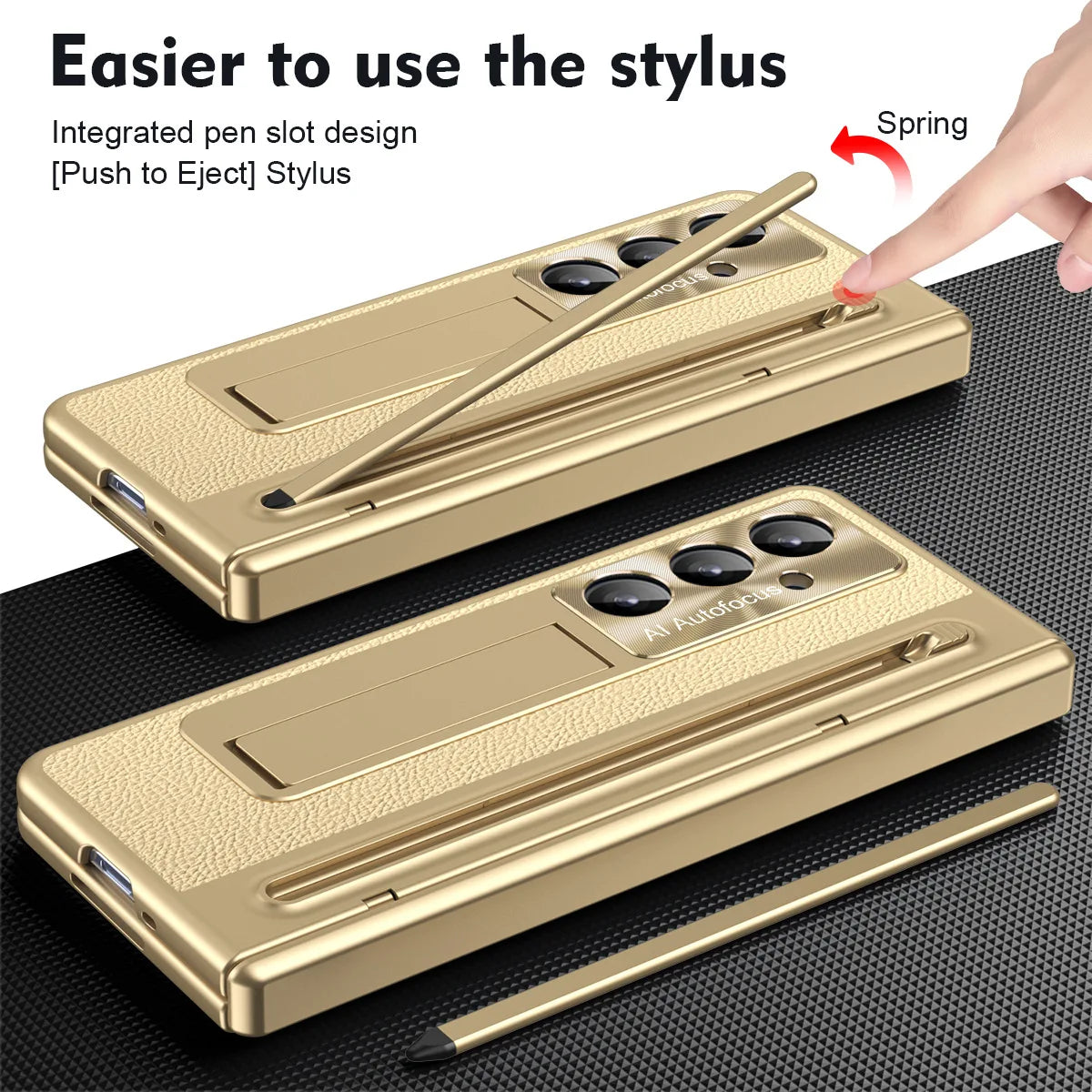 Stylus Pen Slot Bracket Phone Case for Samsung Galaxy Z Fold 7 Fold 6 5 4 Glass Film UV Electroplating Edge All-inclusive Cover
