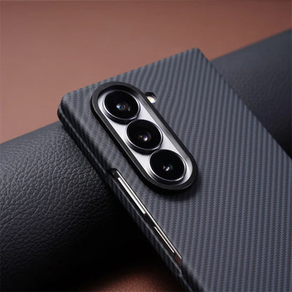 Luxury Carbon Fiber MagSafe Case for Samsung Galaxy Z Fold 3 4 5 6 7 360Full Protection Screen Glass Alloy Lens Shockproof Cover