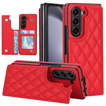 Leather Wallet Card Phone Case for Samsung Galaxy Z Fold 6 5 4 3 Fold6 Fold5 Fold4 Fold3 Shockproof Flip Stand Cover Hoesje Etui