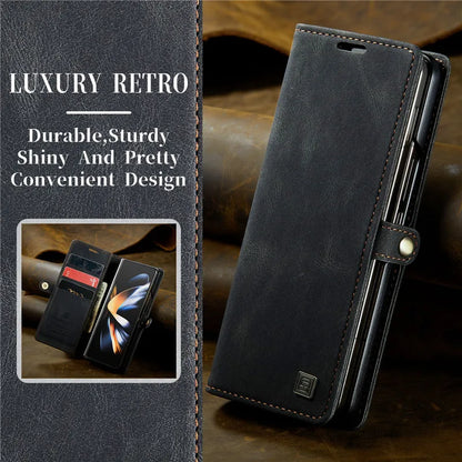 Retor Magnetic Leather Wallet Card Slots Phone Case for Samsung Galaxy Z Fold 7 6 5 4  Fold6 Fold5 Fold4 Flip Stand Cover Bag