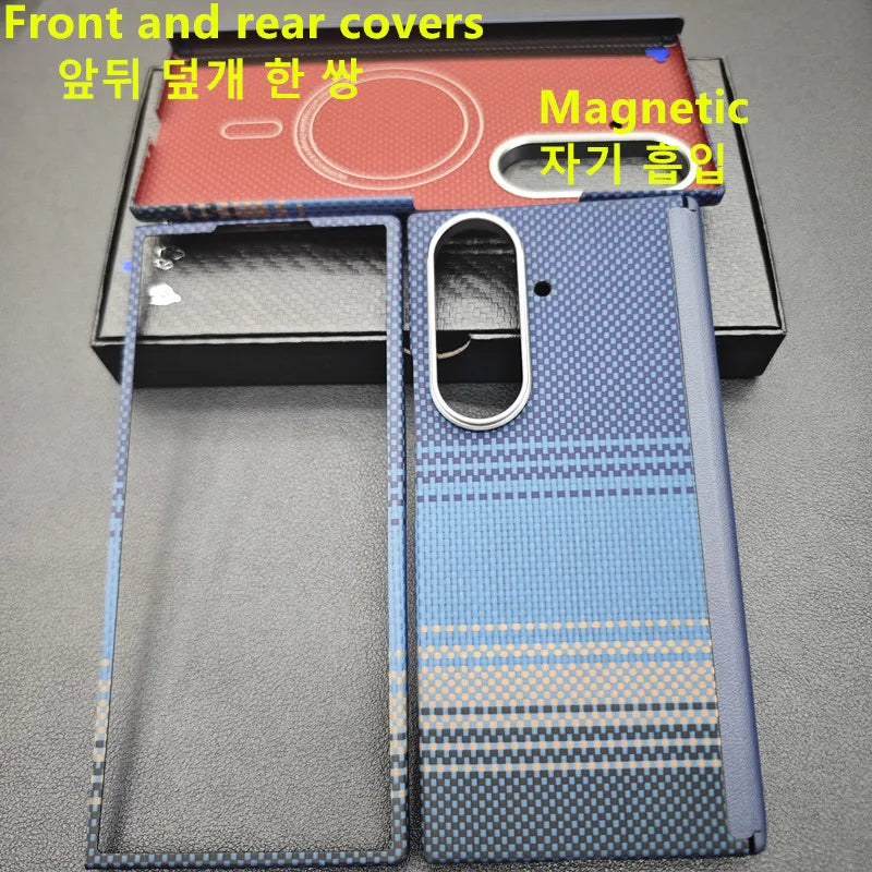 Magnetic Aramid Case For Samsung Galaxy Z Fold 7, Carbon Fiber Case For Magsafe, Mobile Phone Accessories