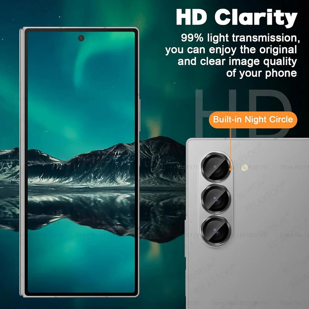 Z Fold 6 7 Camera Ring For Samsung Galaxy Z Fold6 5G Back Metal Lens Glass Case ZFold6 ZFold7 Fold7 Camera Cover Cap Accessories