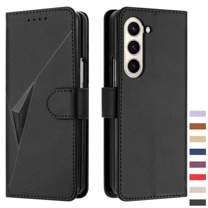 Luxury Magnetic Leather Wallet Card Phone Case for Samsung Galaxy Z Fold 6 5 4 3 Fold6 Fold5 Flip Purse Holder Cover Back Bag
