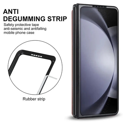 Leather Wallet Card Phone Case for Samsung Galaxy Z Fold 6 5 4 3 Fold6 Fold5 Fold4 Fold3 Shockproof Flip Stand Cover Hoesje Etui