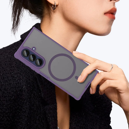 Z Fold7 Cases Luxury Slim Matte Magsafe Case for Samsung Galaxy Z Fold 7 PC TPU Hybrid Armor Magnetic Wireless Charging Cover