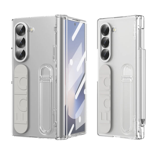 Hinge Wristband Holder Case for Samsung Galaxy Z Fold 7 6 5 4 3 5G With S Pen Slot Screen Glass Protective Cover For Z Fold 6