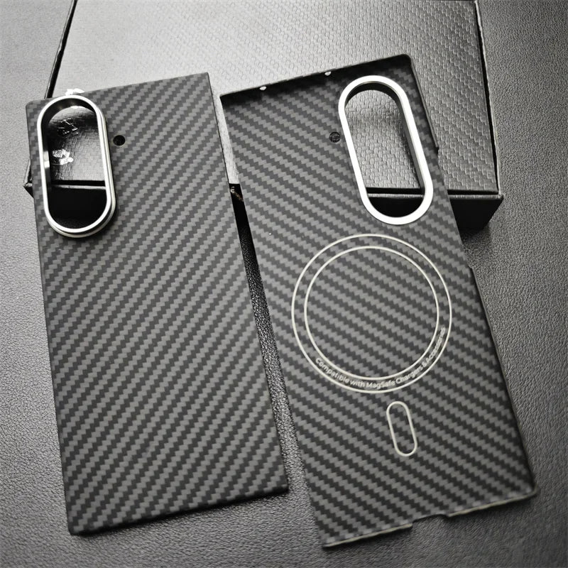 Magnetic Aramid Case For Samsung Galaxy Z Fold 7, Carbon Fiber Case For Magsafe, Mobile Phone Accessories