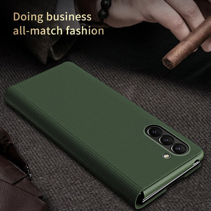 Anti-Fingerprint Leather Case for Samsung Galaxy Z Fold 7 6 5 4 5G Fold7 Fold3 Fold5 Fold4 Fold 3 2 Fold2 fold6 Cover Capa