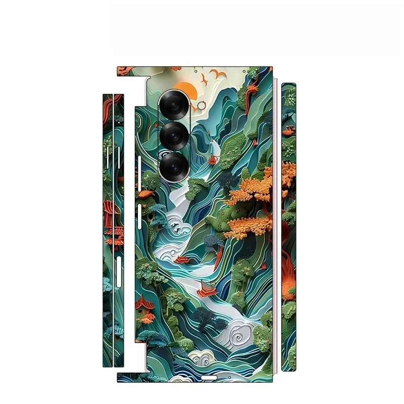 Back and Side Frame Skin Wrap for Samsung Galaxy Z Fold 7 / 6 / 5 / 4 / 3 / 2