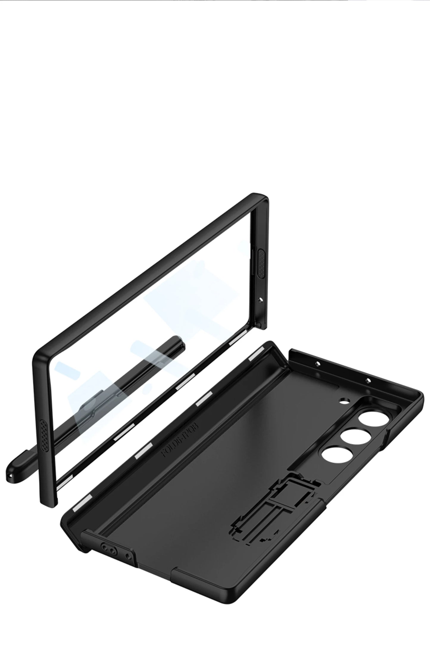 Hinge Protection Magnetic Pen Slot Cover For Samsung Galaxy Z Fold 6 5 4 3 5G Case Luxury Stand Hard PC Cover for Fold5 Fold6