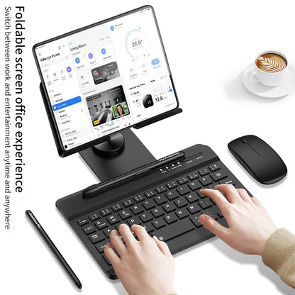 Portable Wireless Keyboard With Stand Mouse Pen