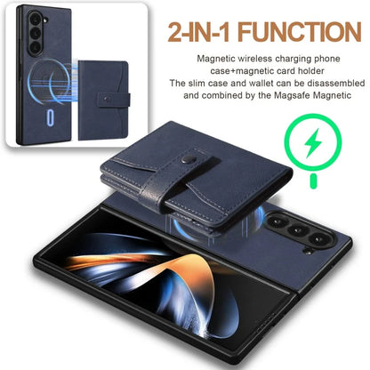 MagSafe Wireless Charging Wallet Card Phone Case For Samsung Galaxy Z Fold 7 6 5 4 3 Fold7 Fold6 Fold5 Flip Purse Holder Cover