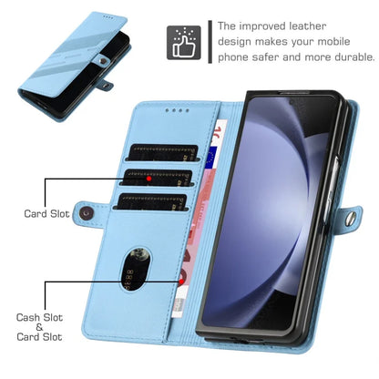 Thin Suede Leather Purse Phone Case for Samsung Galaxy Z Fold 7 6 5 4 3 Fold6 Fold5 Fold4 Fold3 Flip Stand Wallet Card Cover Bag