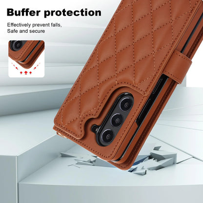 Ring Leather Zipper Wallet Card Slot Phone Case for Samsung Galaxy Z Fold 7 6 5 4 3 Shock Proof Flip Purse Holder Cover Hoesje