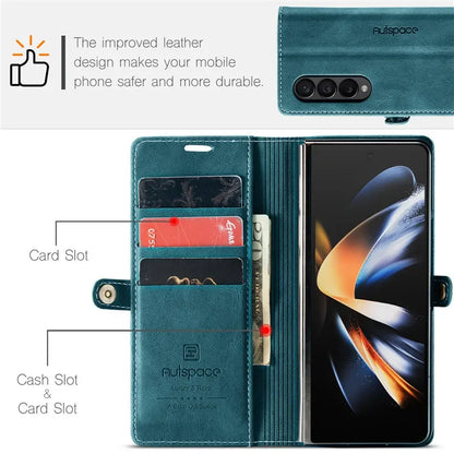 Retor Magnetic Leather Wallet Card Slots Phone Case for Samsung Galaxy Z Fold 7 6 5 4  Fold6 Fold5 Fold4 Flip Stand Cover Bag