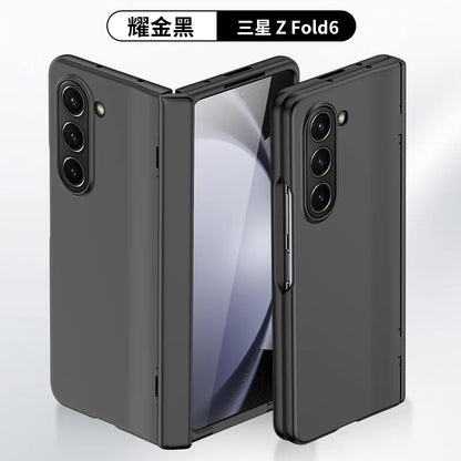 Skin Sensitive PC Magnetic Hinge Case For Samsung Galaxy Z Fold 6 5 4 3 7 5G Screen Glass 360 All Inclusive Protective Cover